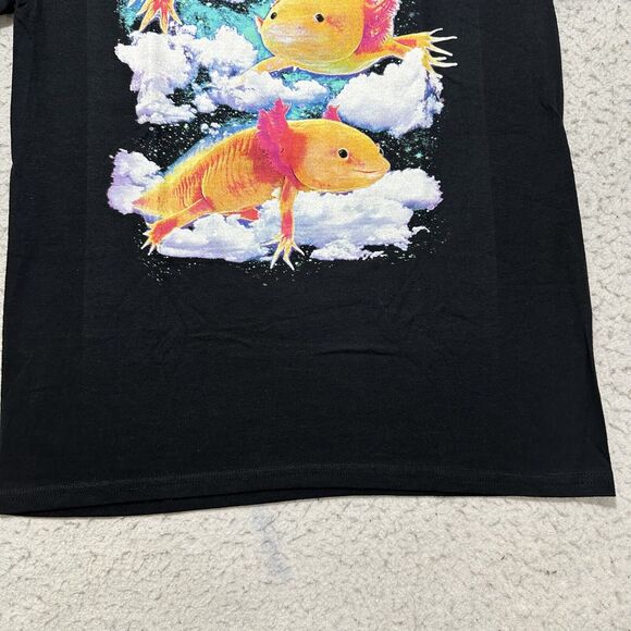 Spencer's Men's Medium Axolotl Graphic T Shirt Black Short Sleeve Crewneck Tee - Picture 6 of 11
